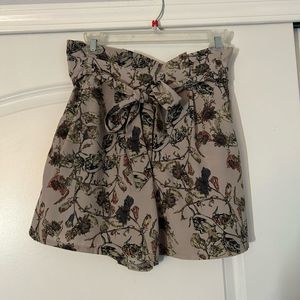 Top Shop High Waisted Floral Shorts
